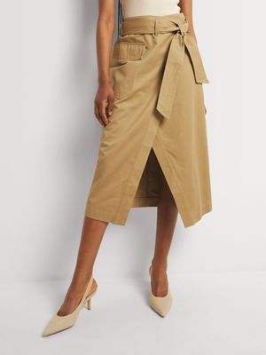 Belted Wrap Skirt