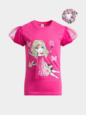 Jet Younger Girls Pink Tulle T-Shirt