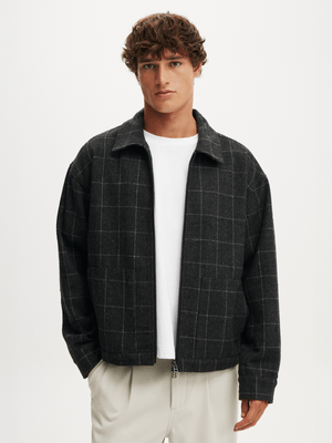 Men's Cotton On charcoal Harrington Jacket