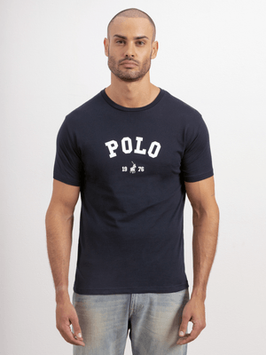 Men's Polo Blue Classic Printed T-Shirt