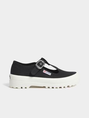 Superga Women's Alpina Black/White Sneaker