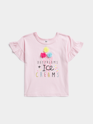 Jet Toddler Girls Pink Ice Cream T-Shirt