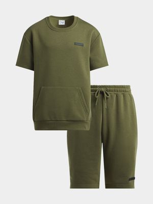 Boys Utility Crew Tee & Shorts Set