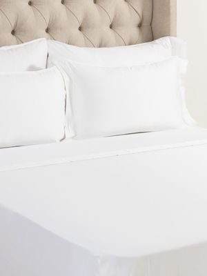 Grace Most Opulent 1000 Thread Count Cotton Flat Sheet White