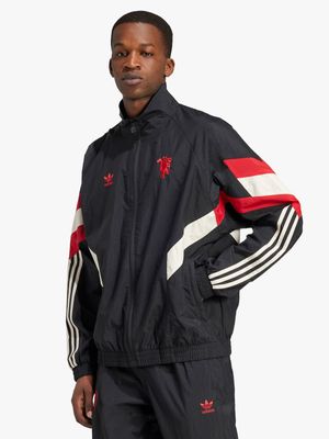 Mens adidas Manchester United Originals Black/Red Track Jacket