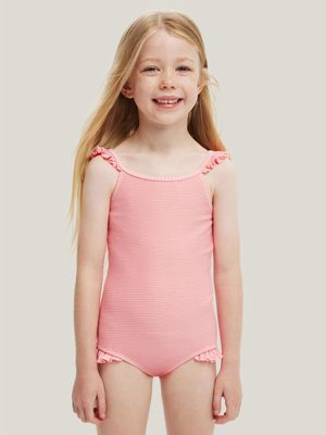 Cotton On Kids Girl Pink Heather One Piece Swimsuit