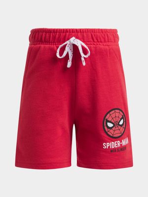 Jet Younger Boys Red Spiderman Shorts