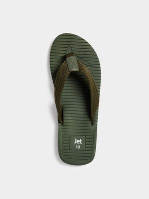 Jet Men's Khaki Webbing Flip Flop