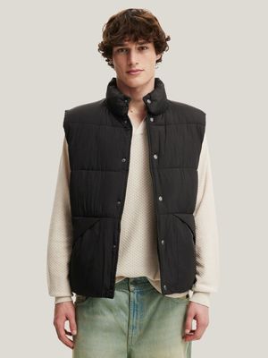 Men's Cotton On Black Vermont Puffer Vest