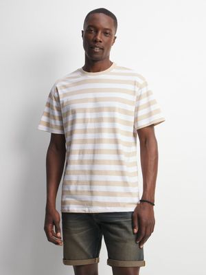 Jet Men's Stone/White Stripe T-Shirt