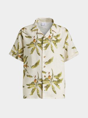 Boys Tropical Print Shirt