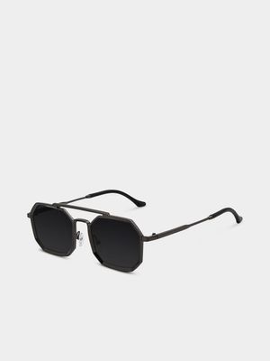 Men's Markham Hexagon Chrome Sunglasses