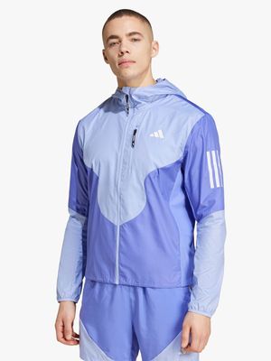 Mens adidas Own The Run Blue Jacket