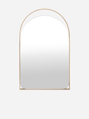 Arched Metal Mirror Gold 51 x 81cm