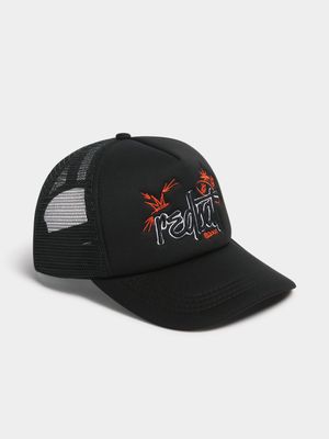 Redbat Unisex Embroidery Black Trucker