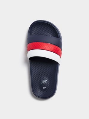 Jet Older Boys Red/Navy Pool Slides