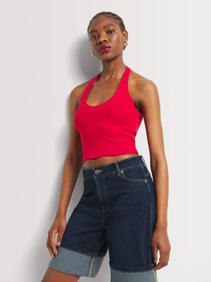 Y&G Cotton Lycra Halter Neck Top