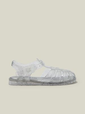 Cotton On Kids  Silver Elsie Jelly Sandals