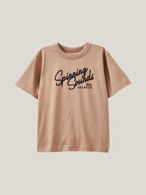 Cotton On Kids Boy Brown Jonny Short Sleeve Print T-shirt