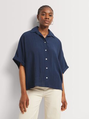 Linen-like Relaxed Fit Shirt