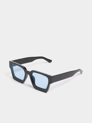 Men's Relay Jeans Square Frame Black Sunglasses