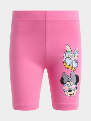 Jet Younger Girls Pink Minnie & Daisy Cycle Shorts