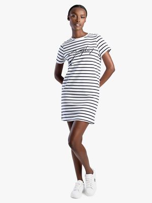 Women's Sissy Boy Blue Stripe T-Shirt Dress