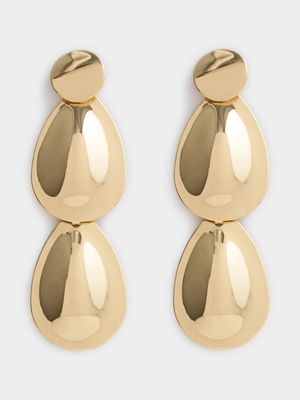 Triple Disc Drop Earrings