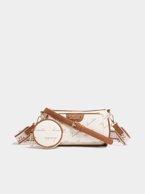 Luella Logo Print Multi Pouch Crossbody Bag