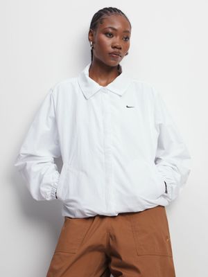 Nike Women's Essential Oversized UV Woven Coaches' White Jacket