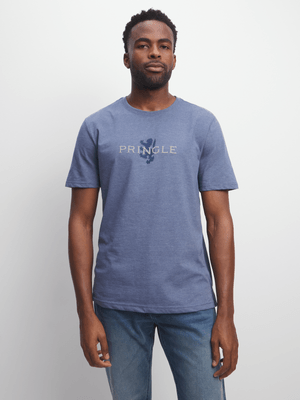 Men's Pringle Blue Colton Crew Neck T-Shirt