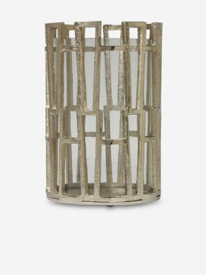 Stacked Aluminium Pillar Candle Holder 25cm