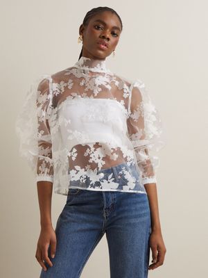 Women's Iconography Organza Blouse