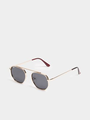 Redbat Chunky Police Gold Sunglasses