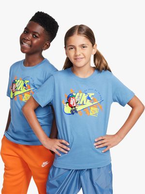 Boys Nike Nsw Boxy Futura Blue Tee