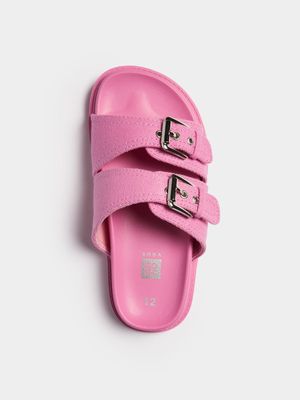 Girls Moulded Double Buckle Sandals