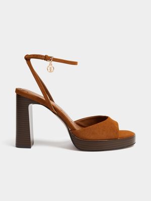 Platform Ankle Strap Heeled Sandals