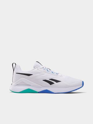 Mens Reebok Nanoflex TR White/Black/Green