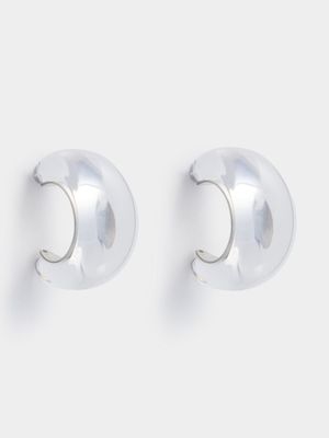 Lucite Curved Hoop Earrings