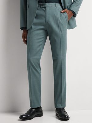 Men's Markham Slim Plain Green Suit Trouser