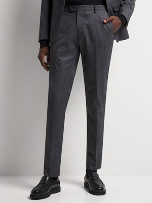 Men's Markham Skinny Textured Charcoal Grey Suit Trouser