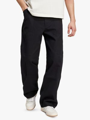 adidas Originals Men's Premium Essentials Twill Cargo Black Pants