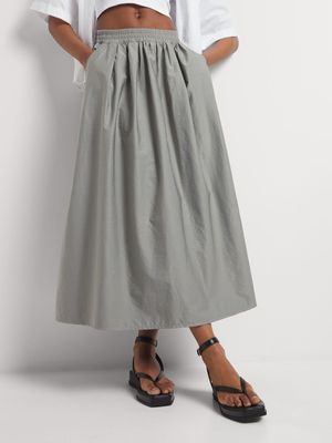 Tech A-Line Maxi Skirt