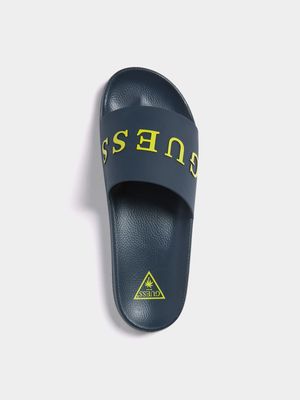 Men's Guess Smart Blue Slides