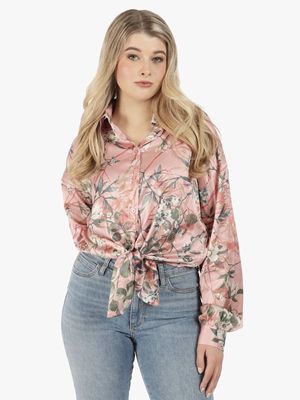 Women's Guess Pink Bow Jun Shirt