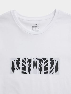 Womens Puma Feline Graphic White Tee