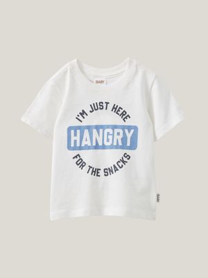 Cotton On Baby White Jamie Short Sleeve T-shirt