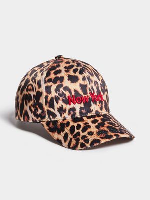 Women's Animal Print Peak cap