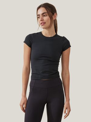 Women's Cotton On Black Ultra Soft Fitted T-shirt