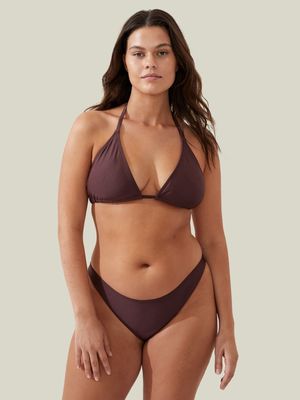 Women's Cotton On Brown Refined High Side Brazilian Bikini Bottoms